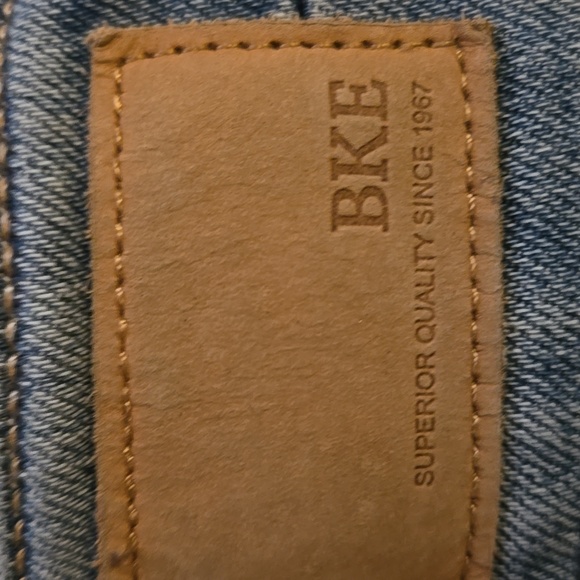 BKE Jeans with Brown Leather Detail - Picture 3 of 4